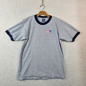 Vtg Belton The Caulfields Band Ringer T-Shirt Mens Large Gray 90s Indie Rock USA